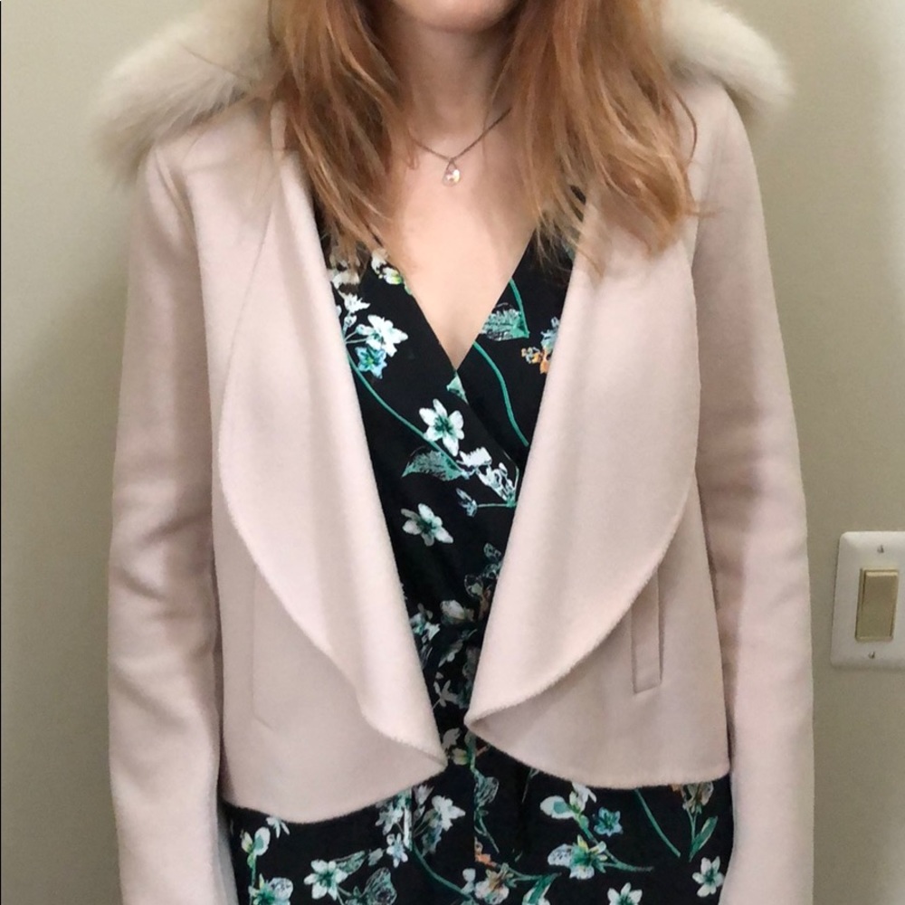 Gorgeous new real fur Halston jacket